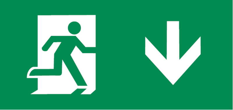 2 Watt LED Suspended Double-Sided Emergency Exit Sign