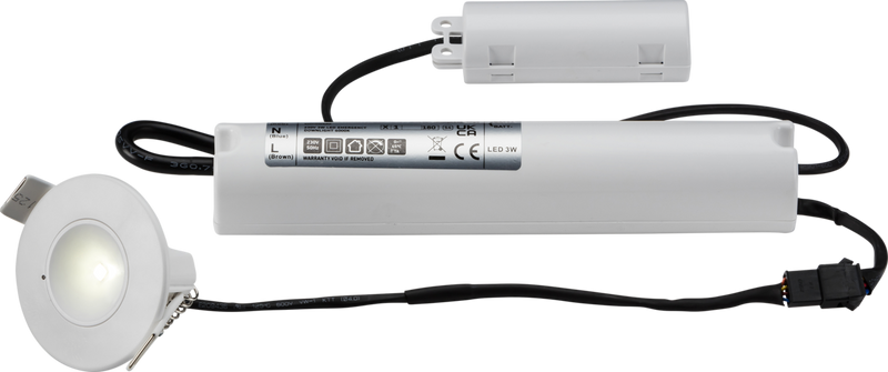 230V IP20 3.5W LED Self-test Emergency Downlight 5500K (maintained/non-maintained use)