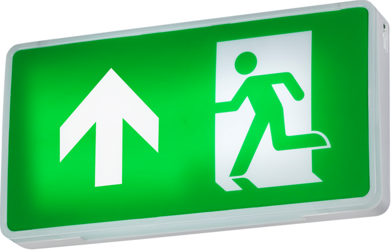 230V 4W LED Emergency Exit Sign - Self-test