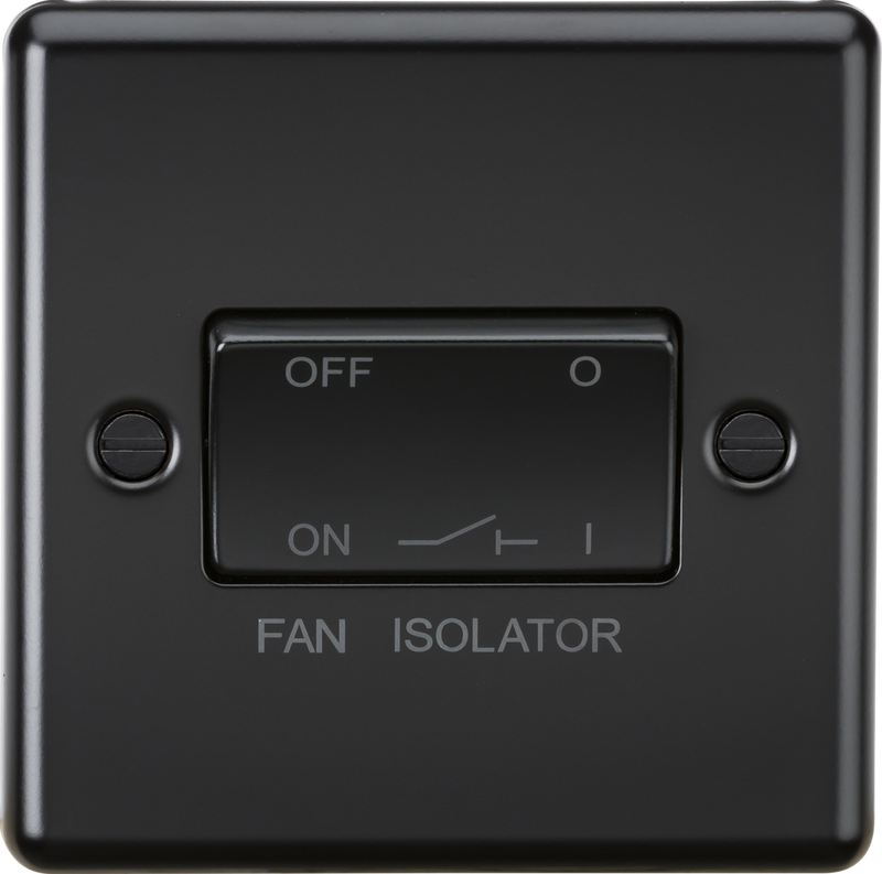 10A Fan Isolator Switch - Matt Black