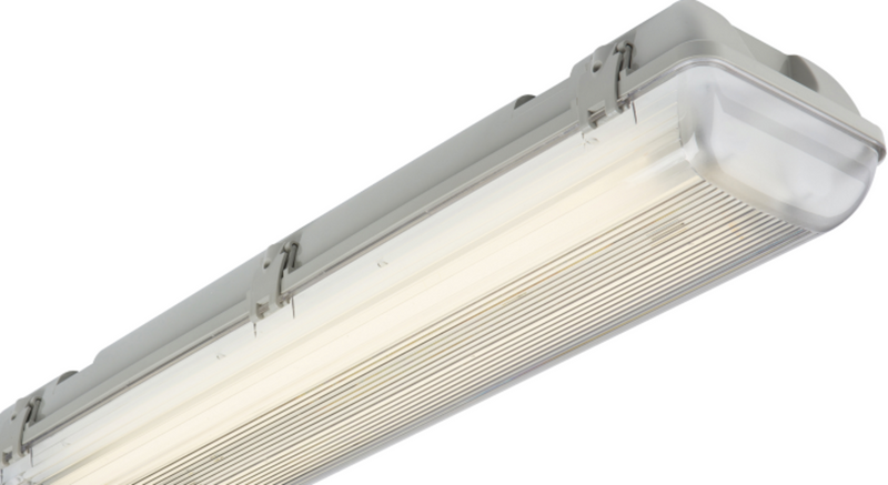 230V IP65 2x70W 6ft Twin HF Non-Corrosive Fluorescent Fitting with Emergency