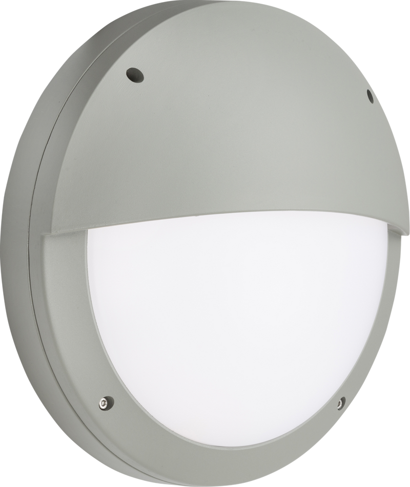 230V IP65 18W LED Eyelid Bulkhead CCT with Emergency Grey