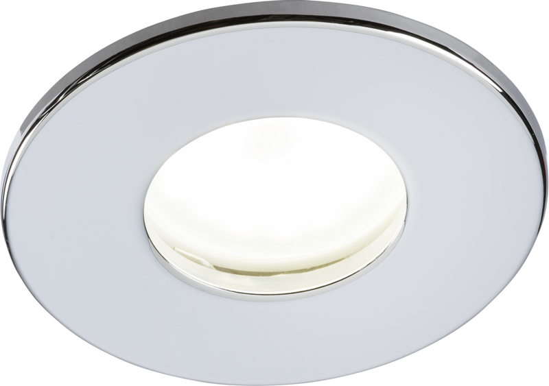 230V IP65 Fixed GU10 Fire-Rated Downlight- Chrome