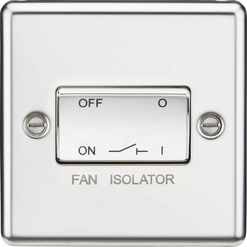 10A Fan Isolator Switch - Polished Chrome