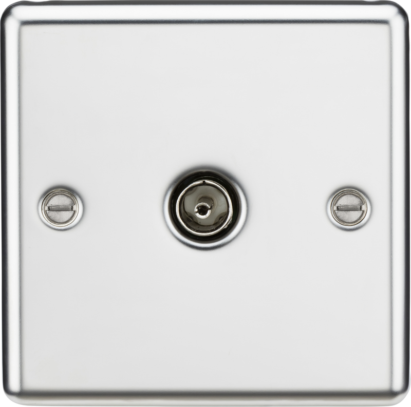 TV Outlet (non-isolated) - Polished Chrome