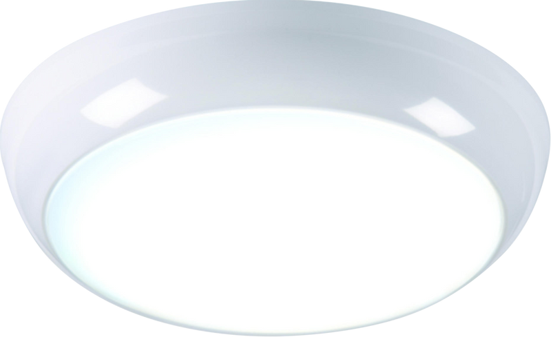 230V IP44 14W LED Emergency Bulkhead Fitting with Sensor 6000K