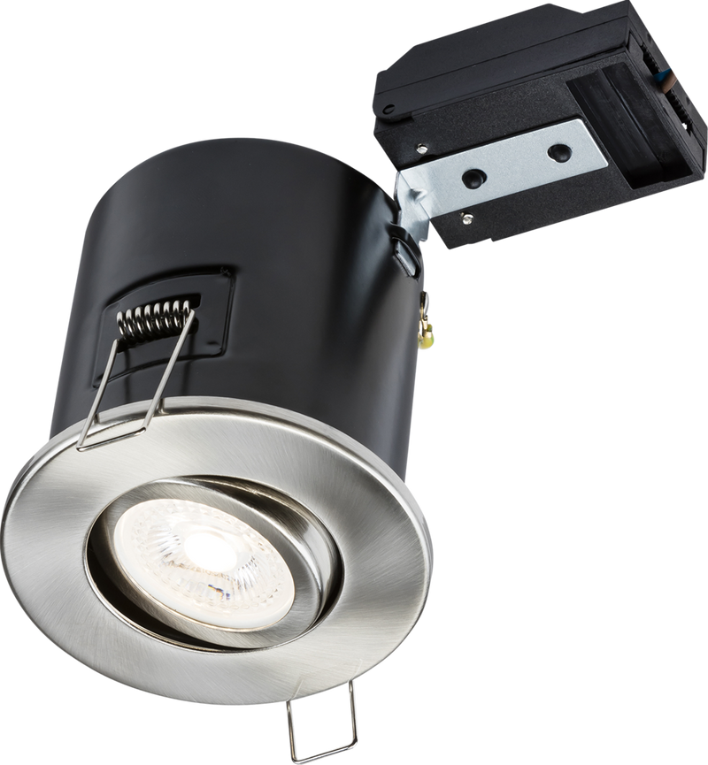 230V IP20 Tilt GU10 Fire-Rated Downlight Chrome