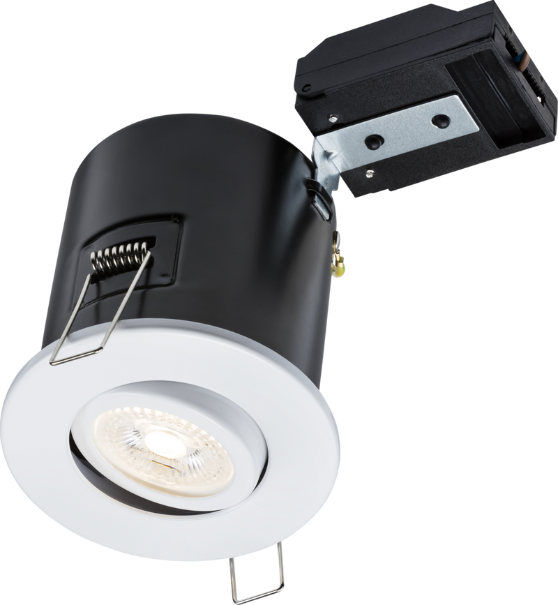 230V IP20 Tilt GU10 Fire-Rated Downlight White