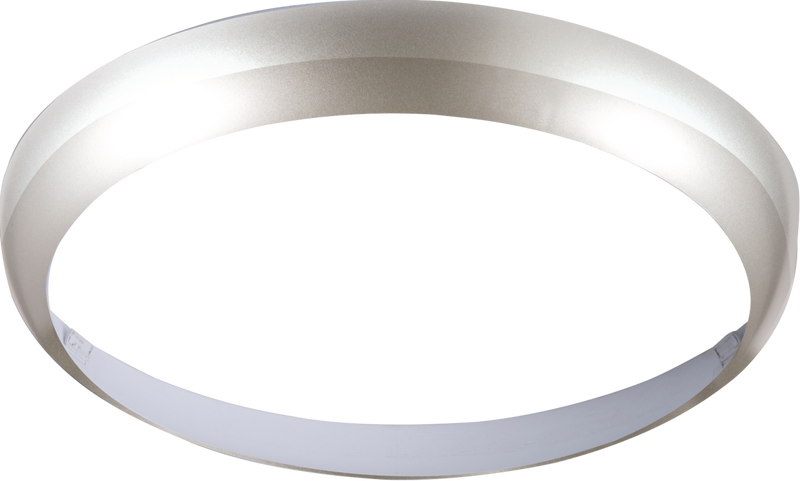 Matt Silver Bezel for 24W LED Bulkhead 400mm