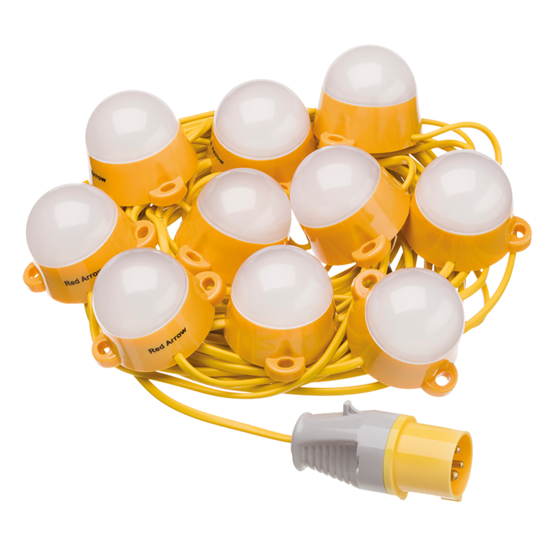 LED Festoon Kit 110V 10-way 50W 22m Connectable IP44