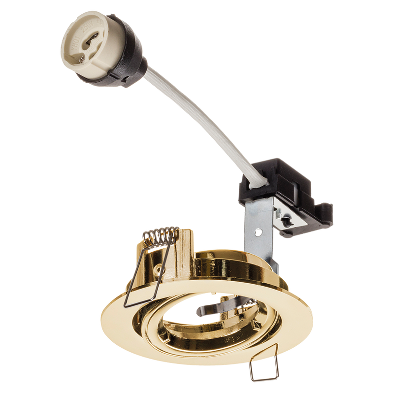 Hoop Plus Downlight Die Cast GU10 Tilt Brass