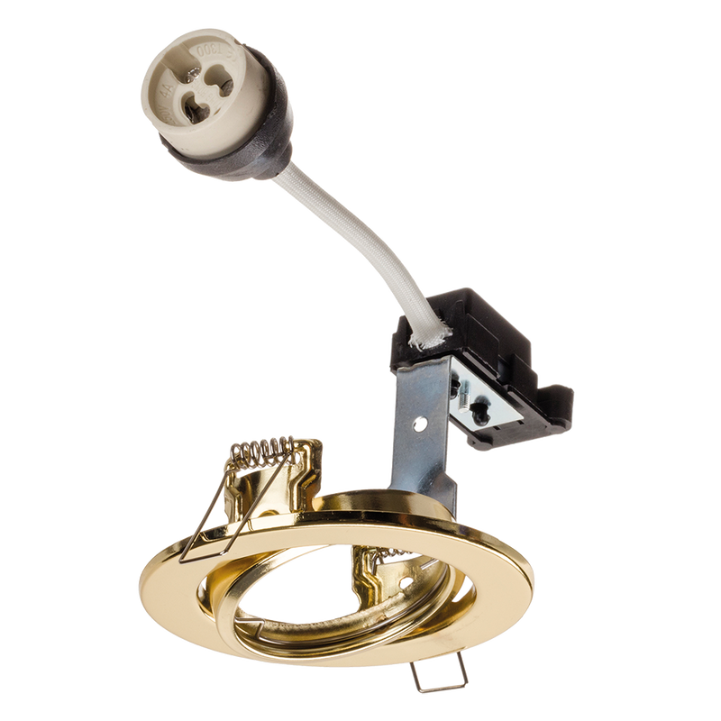 Hoop Downlight Steel GU10 Tilt Brass