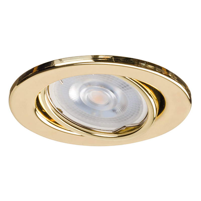 Ignis Fire Rated Downlight Steel GU10 Tilt Brass