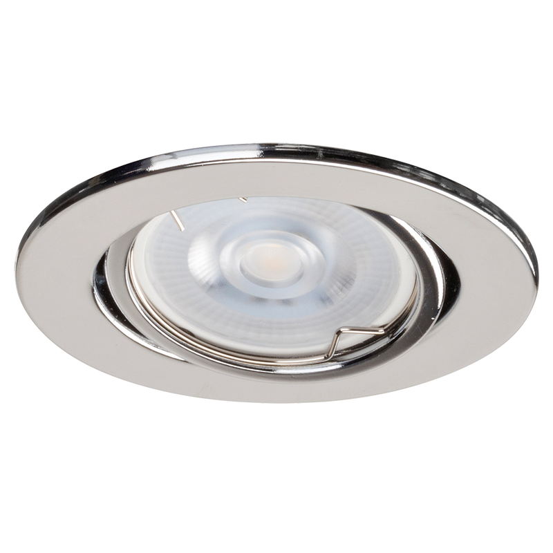 Ignis Fire Rated Downlight Steel GU10 Tilt Chrome