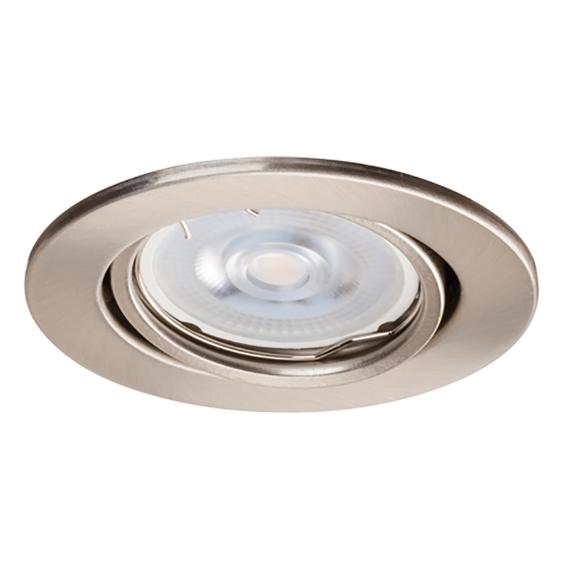 Ignis Fire Rated Downlight Steel GU10 Tilt Satin Chrome