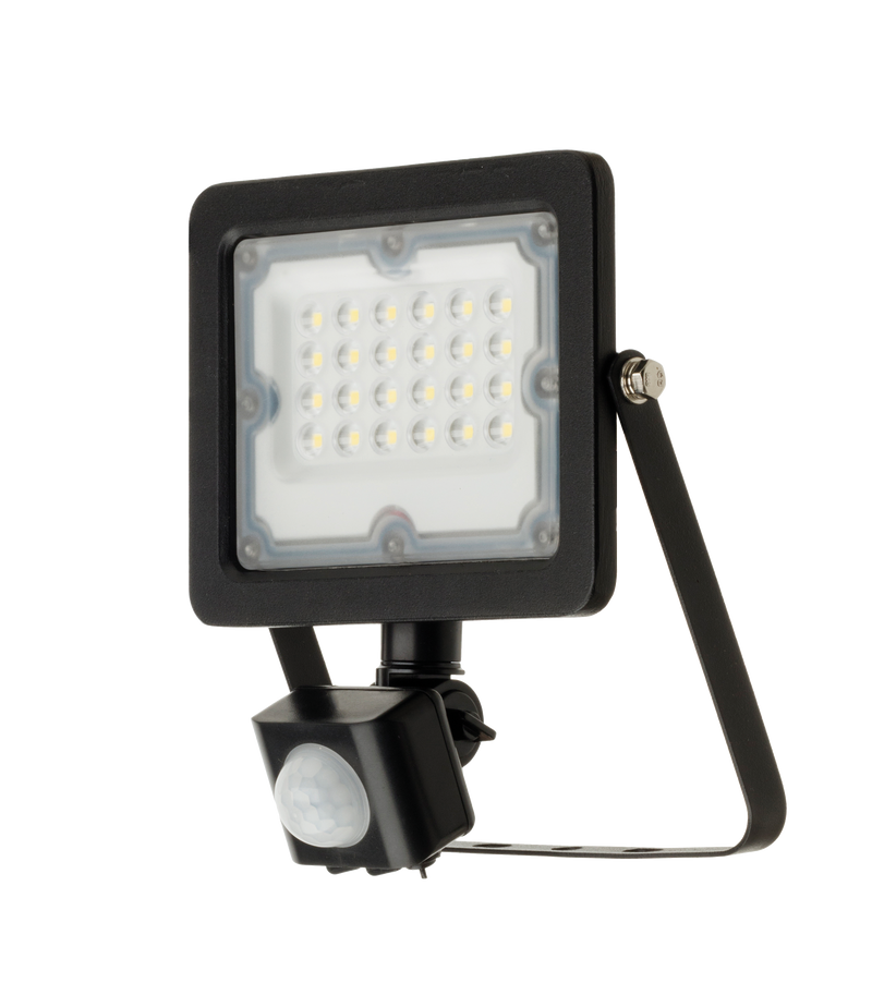 Meteor Floodlight 20W LED with PIR 6000K IP65 Black